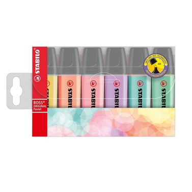 Estojo Stabilo Boss Pastel 70/6-2 C/6